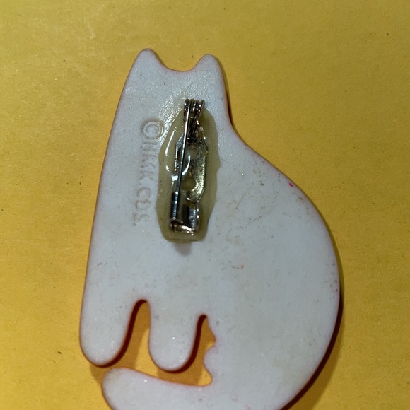 Vintage HMK CDS Orange Cat Pin/Brooch - Picture 2 of 4